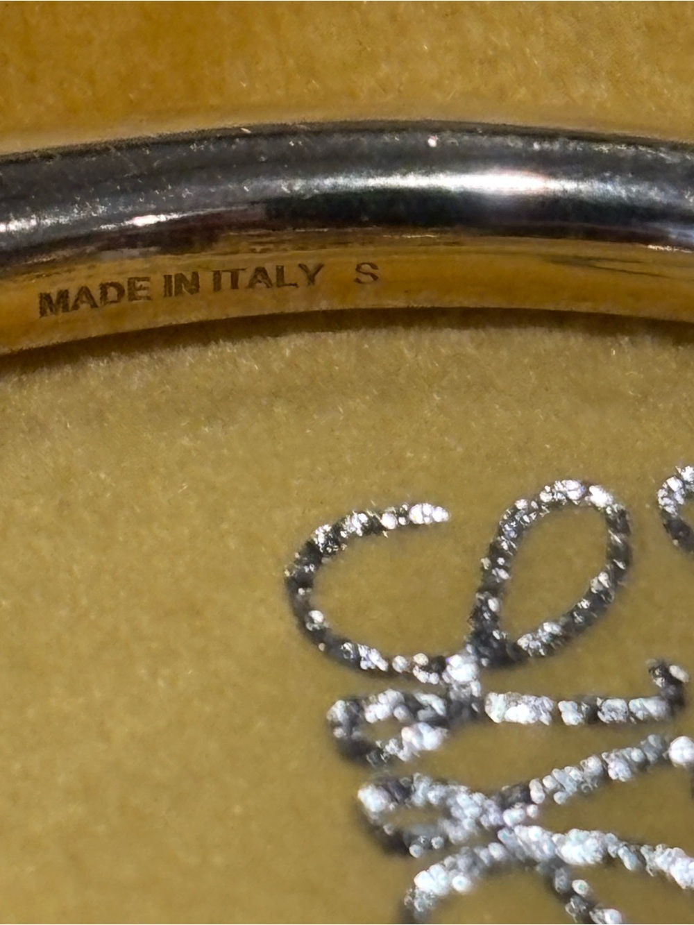 Loewe Anagram Gold Over Sterling Silver Bracelet - Picture 6 of 7